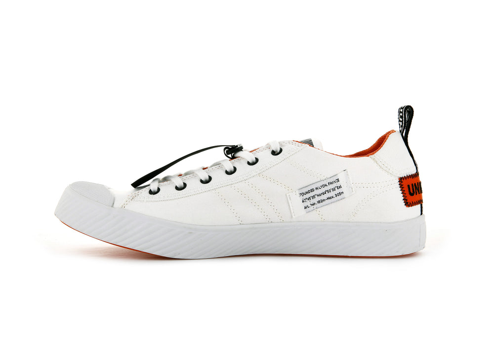 Palladium PALLAPHOENIX OVERLAB Women's Low Top Shoes White | Canada-9137