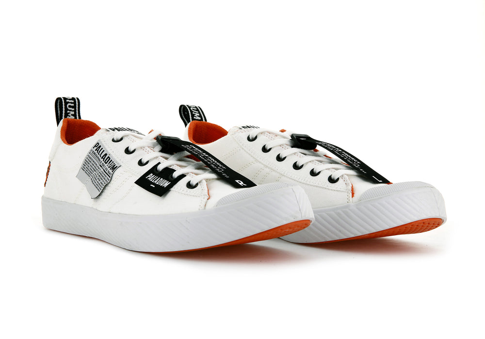 Palladium PALLAPHOENIX OVERLAB Women's Low Top Shoes White | Canada-9137