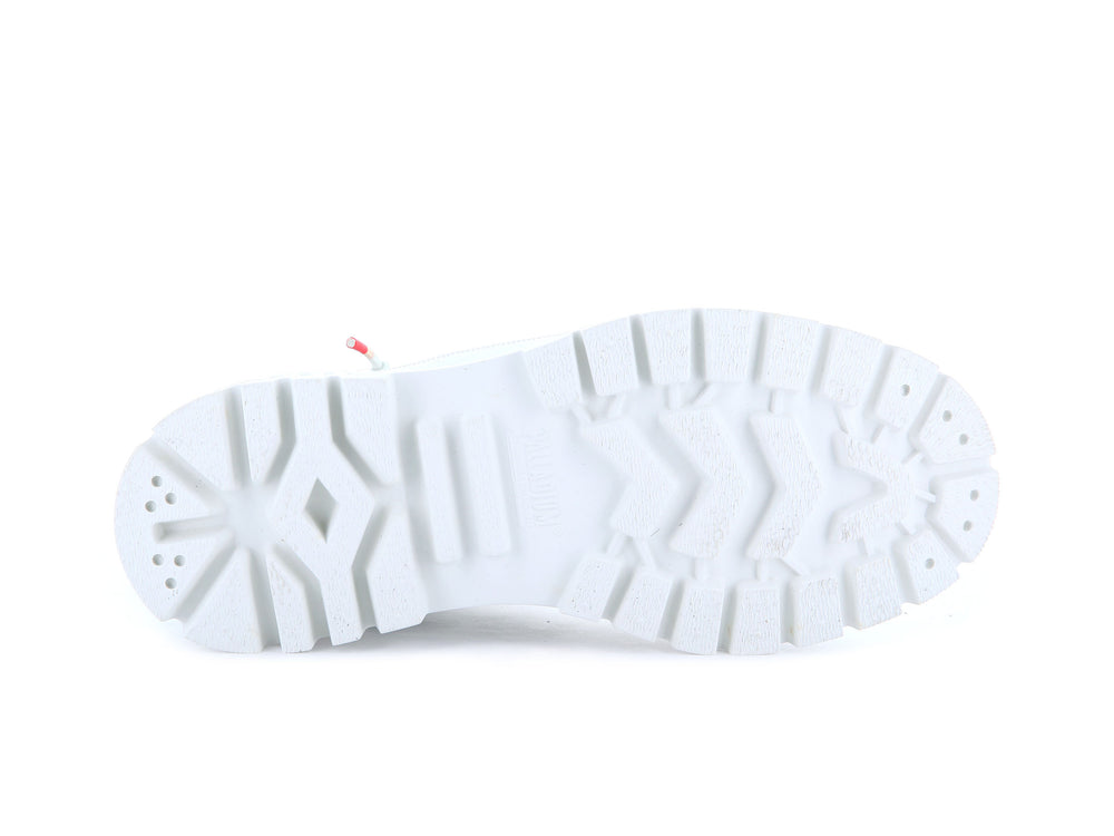 Palladium PALLASHOCK BACK ZIP Women's High Top Sneakers White | Canada-5341