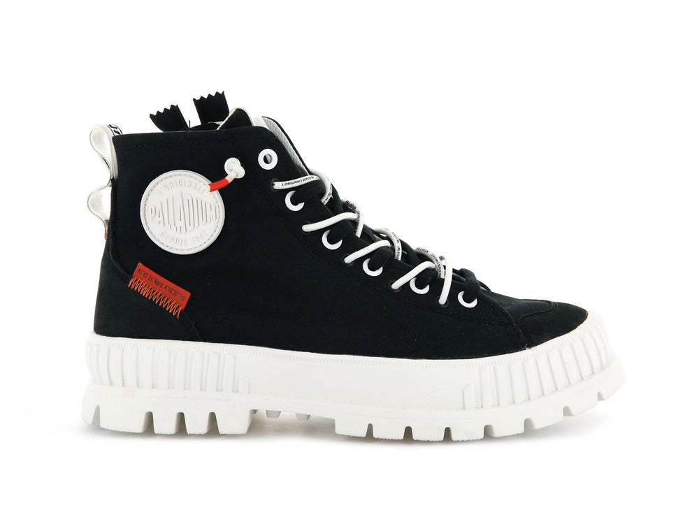 Palladium PALLASHOCK BACK ZIP Women\'s High Top Sneakers Black | Canada-6258
