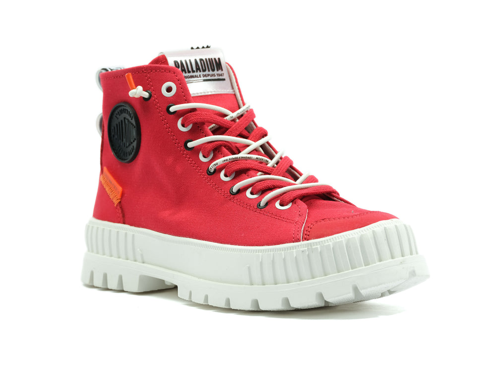Palladium PALLASHOCK BACK ZIP Women's High Top Sneakers Salsa | Canada-8729