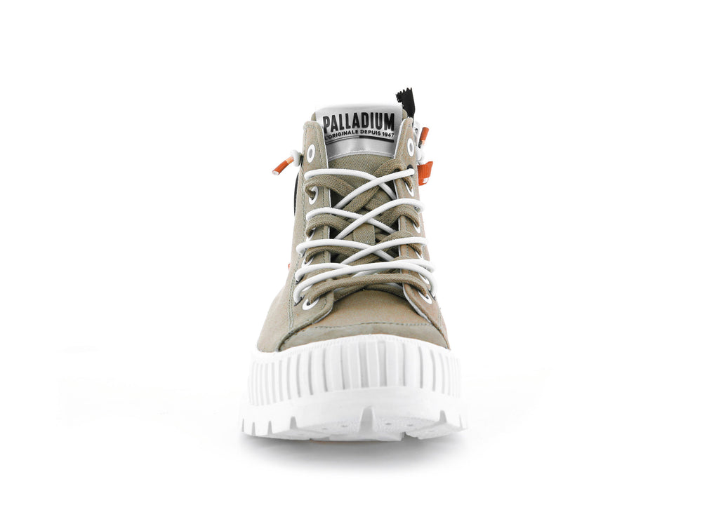 Palladium PALLASHOCK BACK ZIP Women's High Top Sneakers Dune | Canada-8935
