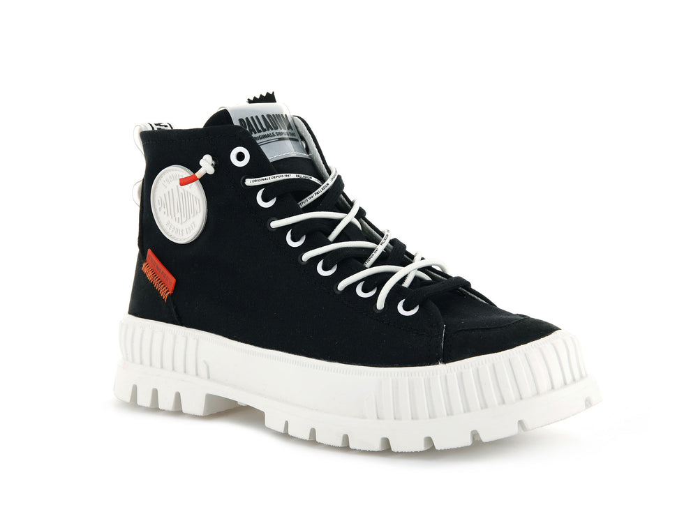 Palladium PALLASHOCK BACK ZIP Women's Sneakers Black | Canada-9437