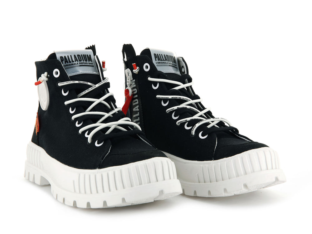 Palladium PALLASHOCK BACK ZIP Women's Sneakers Black | Canada-9437