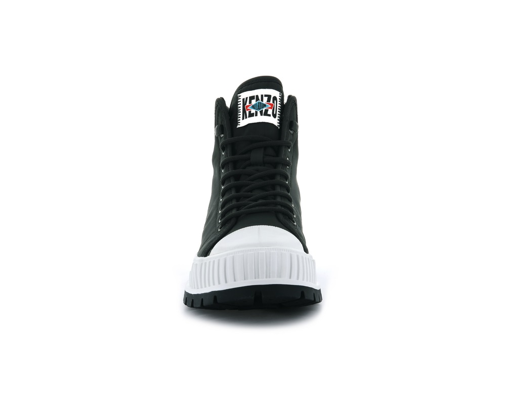 Palladium PALLASHOCK DOWN BY KENZO Women's High Top Sneakers Black | Canada-9673