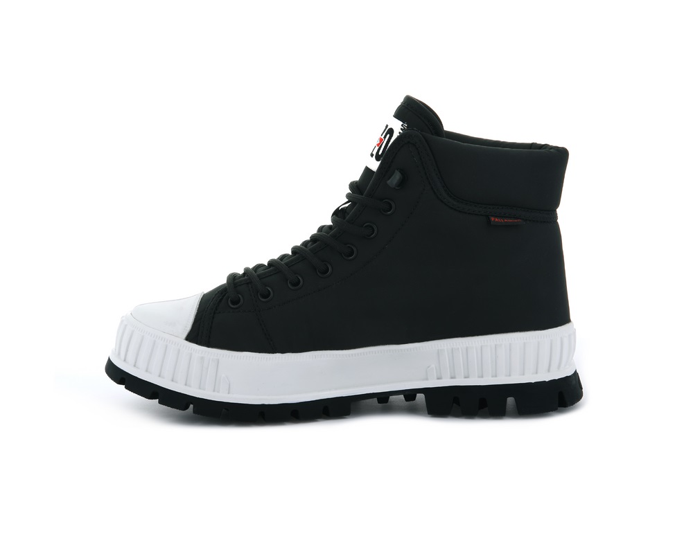 Palladium PALLASHOCK DOWN BY KENZO Women's High Top Sneakers Black | Canada-9673