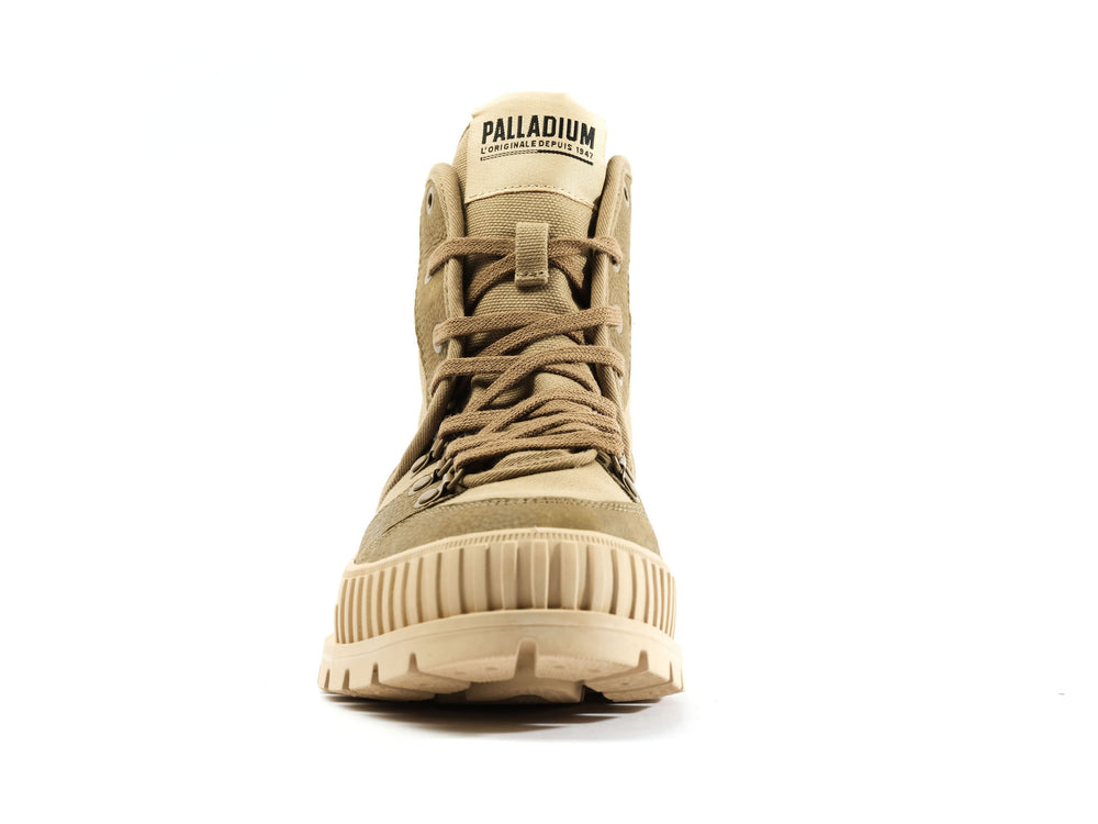 Palladium PALLASHOCK HIKER Men's High Top Sneakers Olive | Canada-8267