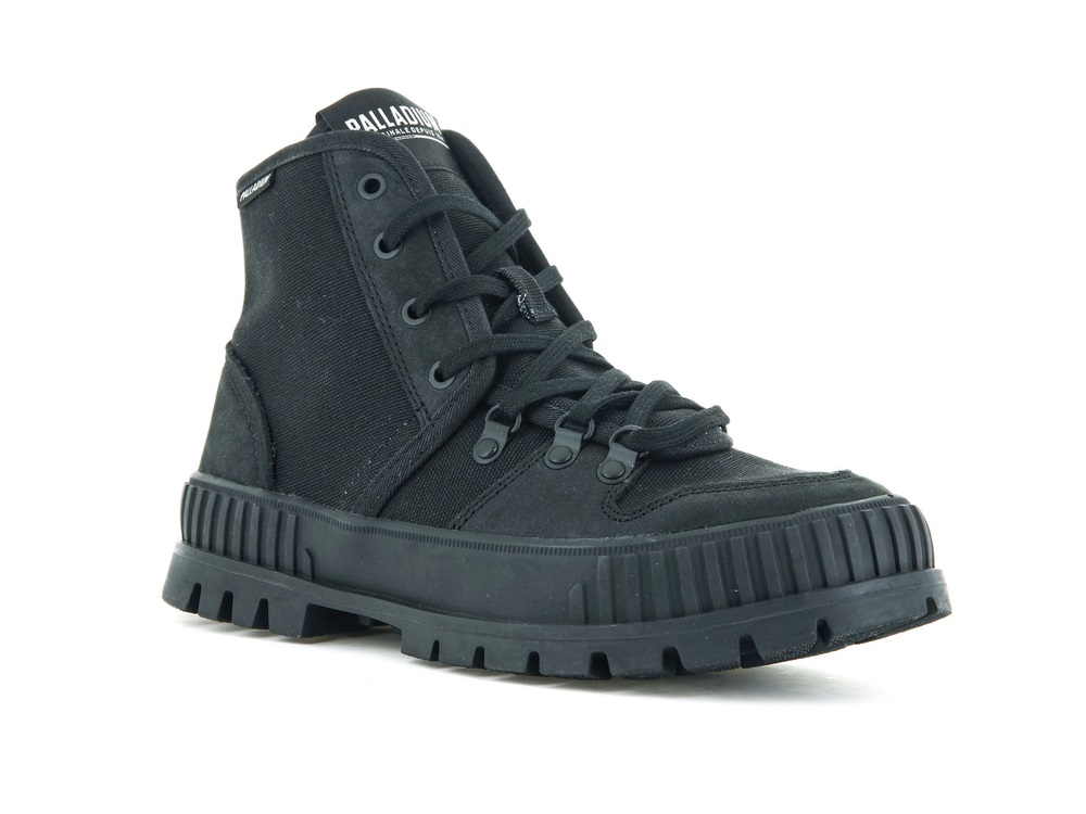 Palladium PALLASHOCK HIKER Women's High Top Sneakers Black | Canada-0176