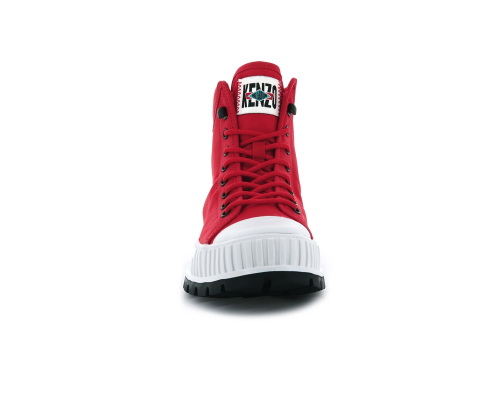Palladium PALLASHOCK HI BY KENZO Women's High Top Sneakers Red | Canada-5289