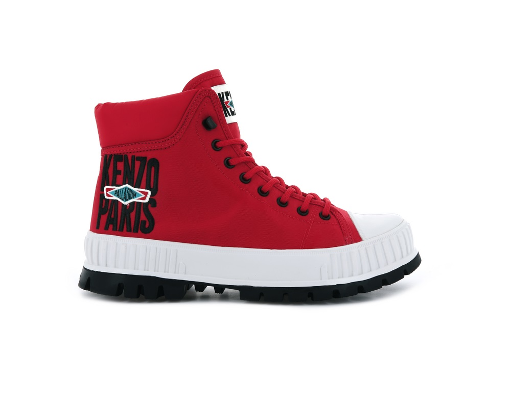 Palladium PALLASHOCK HI BY KENZO Women\'s High Top Sneakers Red | Canada-5289