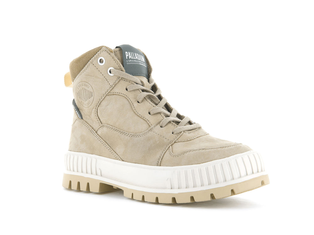 Palladium PALLASHOCK HI SNK Women's Sneakers Stucco | Canada-0824