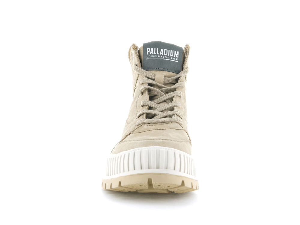 Palladium PALLASHOCK HI SNK Women's Sneakers Stucco | Canada-0824
