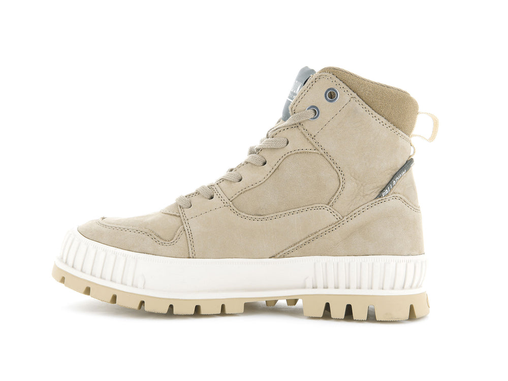 Palladium PALLASHOCK HI SNK Women's Sneakers Stucco | Canada-0824