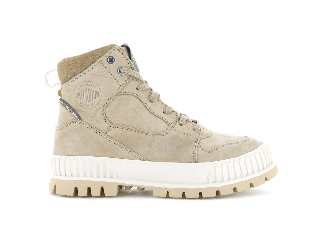 Palladium PALLASHOCK HI SNK Women\'s Sneakers Stucco | Canada-0824
