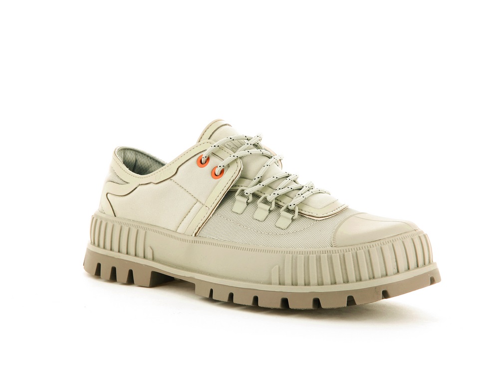Palladium PALLASHOCK HKR RAINS Women's Sneakers Cement | Canada-1428