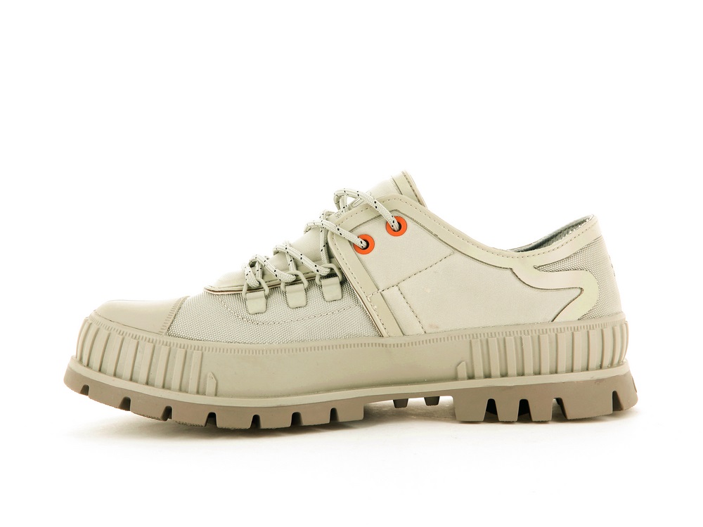 Palladium PALLASHOCK HKR RAINS Women's Sneakers Cement | Canada-1428