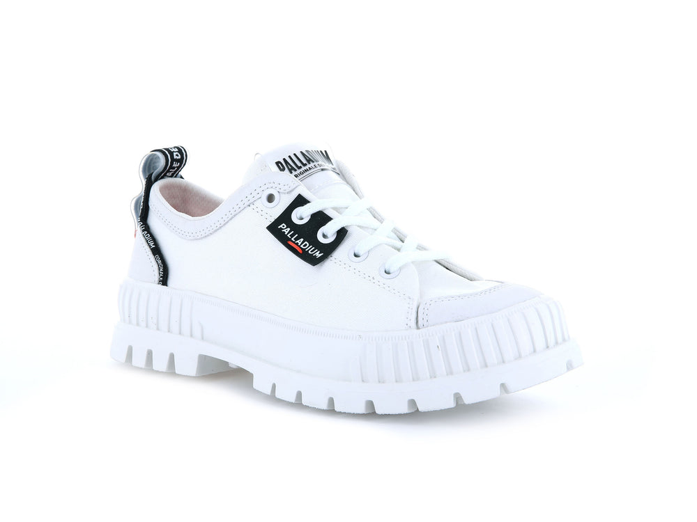 Palladium PALLASHOCK LOW MTP Women's High Top Sneakers White | Canada-2360