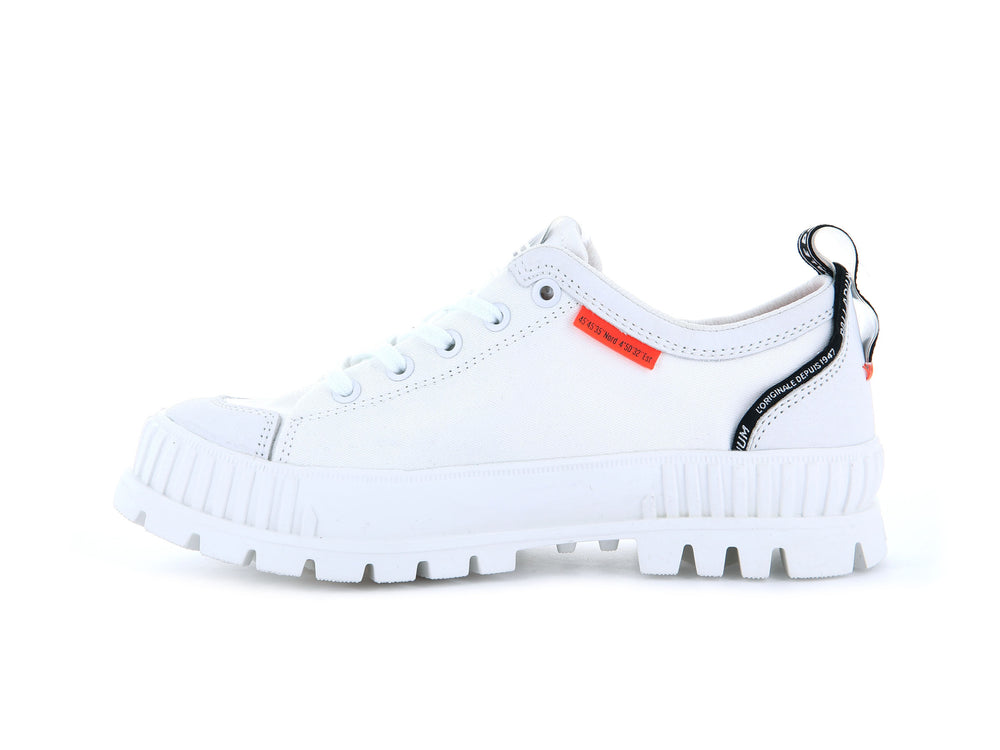Palladium PALLASHOCK LOW MTP Women's High Top Sneakers White | Canada-2360