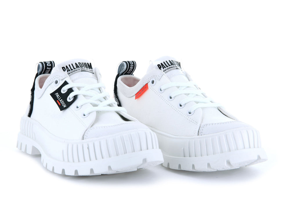 Palladium PALLASHOCK LOW MTP Women's High Top Sneakers White | Canada-2360