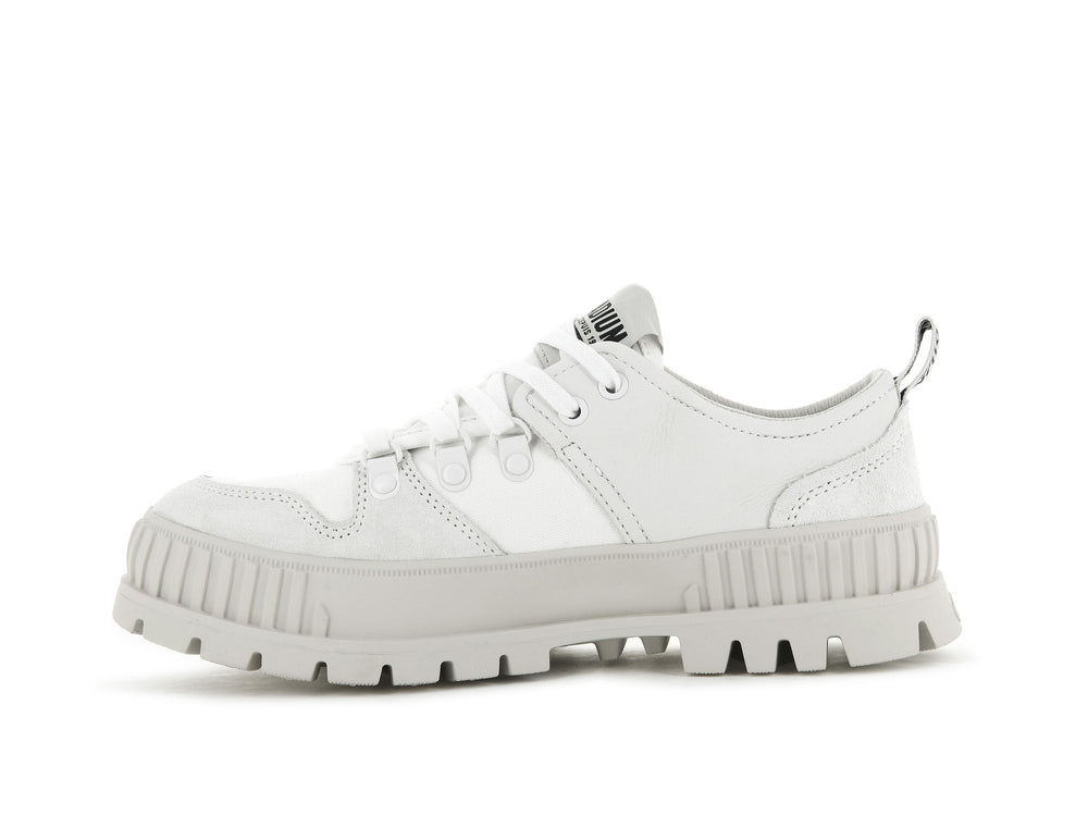 Palladium PALLASHOCK LO HIKER Men's Low Top Shoes White | Canada-9542