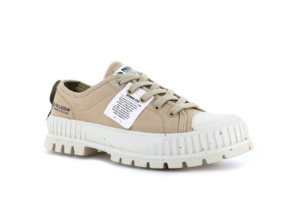 Palladium PALLASHOCK LO ORGANIC Men's Low Top Shoes Desert | Canada-7631