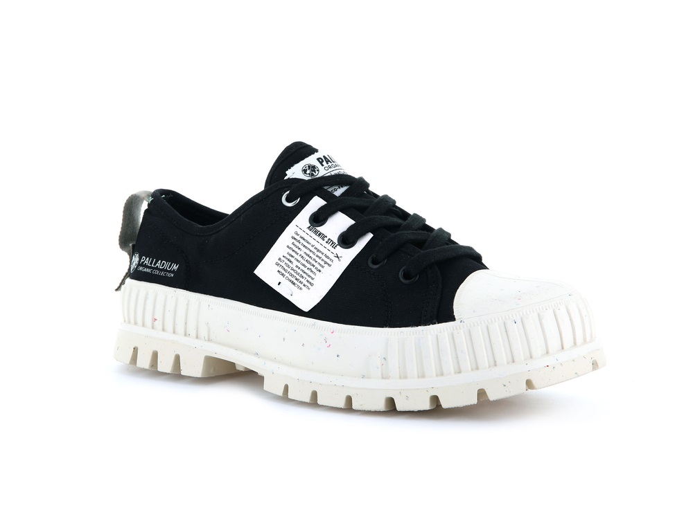 Palladium PALLASHOCK LO ORGANIC Men's Sneakers Black | Canada-7014