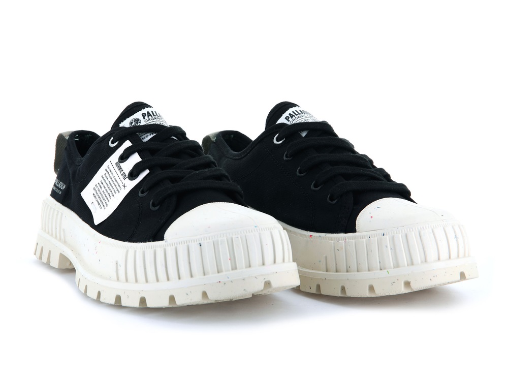 Palladium PALLASHOCK LO ORGANIC Men's Sneakers Black | Canada-7014