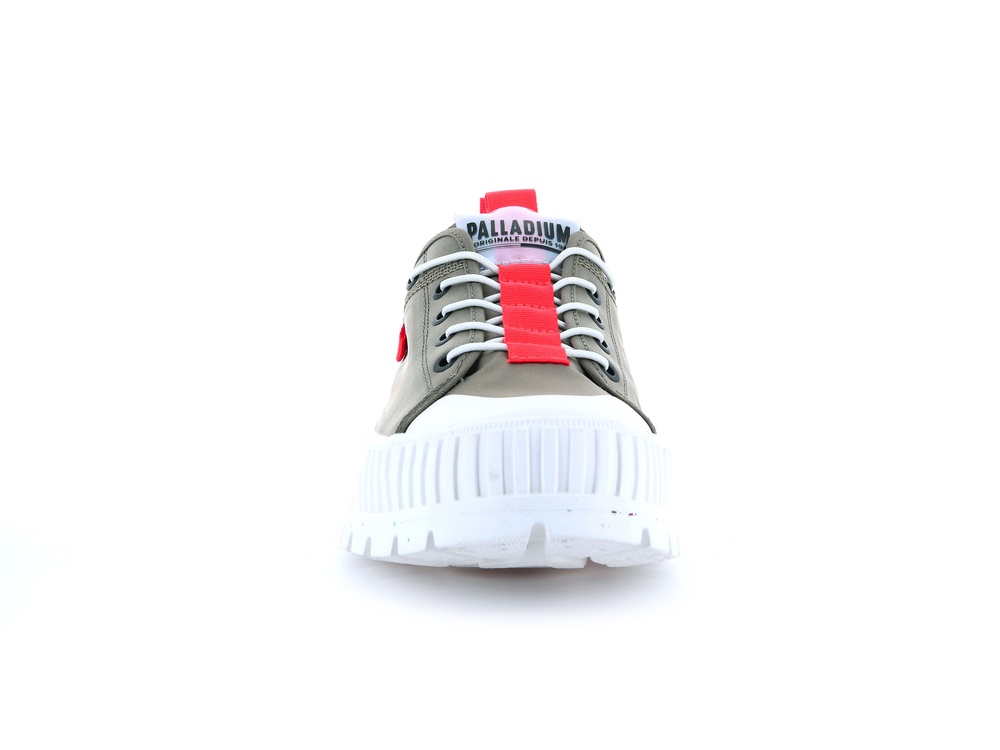 Palladium PALLASHOCK LO TICKET TO EARTH Men's Sneakers Green | Canada-6739