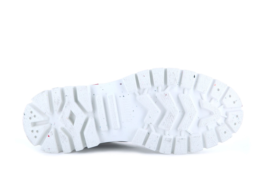 Palladium PALLASHOCK MID TICKET TO EARTH Women's High Top Sneakers White | Canada-1397
