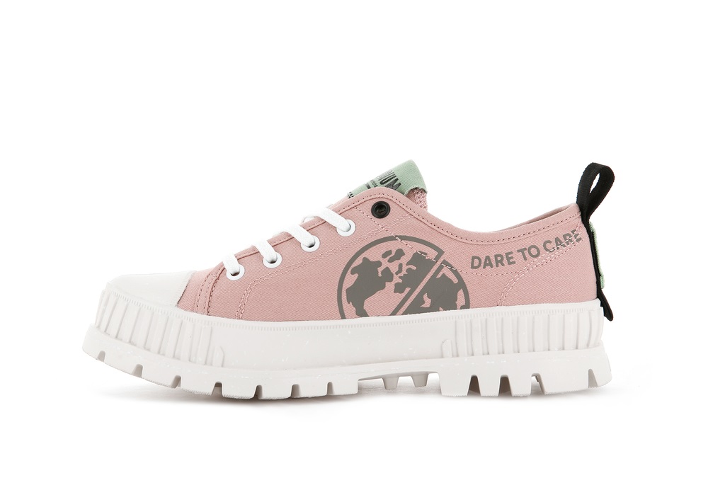 Palladium PALLASHOCK ORGANIC METRO Men's Sneakers Rose Dark Red | Canada-2456