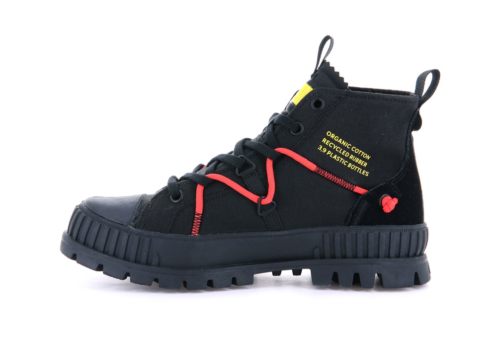 Palladium PALLASHOCK RE-CRAFT Men's High Top Sneakers Black | Canada-8126