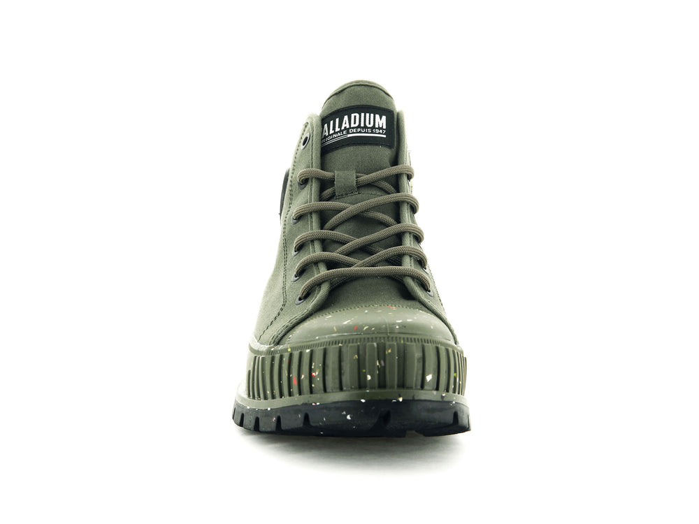 Palladium PALLASHOCK SUPPLY Men's Sneakers Olive | Canada-4326
