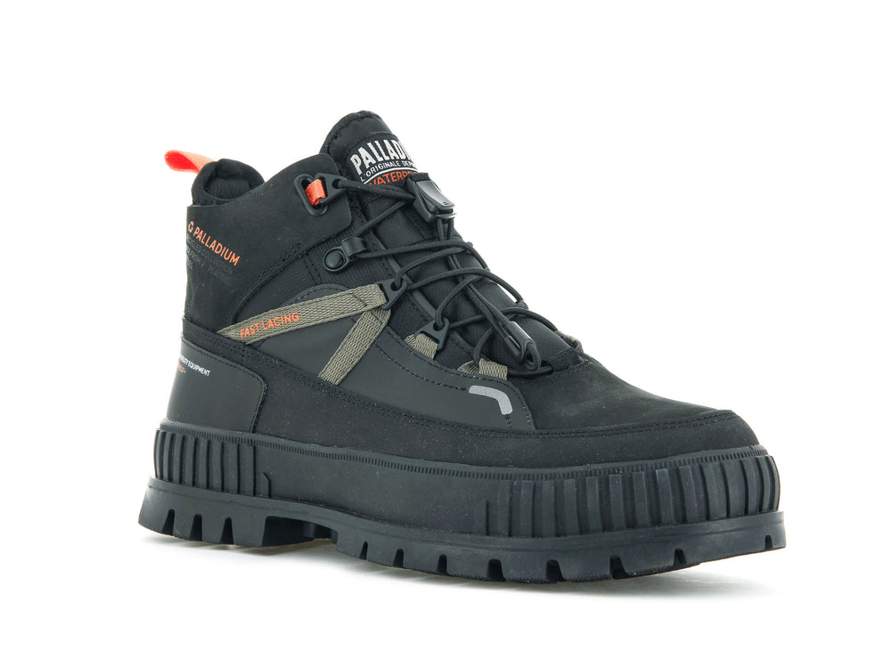 Palladium PALLASHOCK TRAVEL WP+ Men's High Top Sneakers Black | Canada-6804