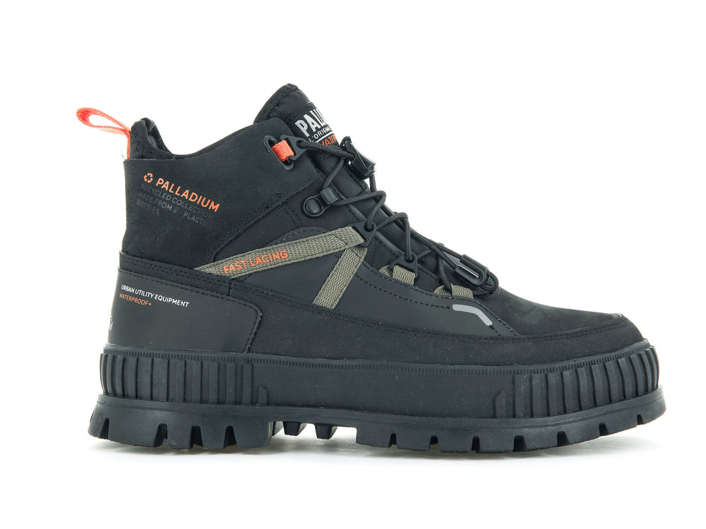 Palladium PALLASHOCK TRAVEL WP+ Men\'s High Top Sneakers Black | Canada-6804