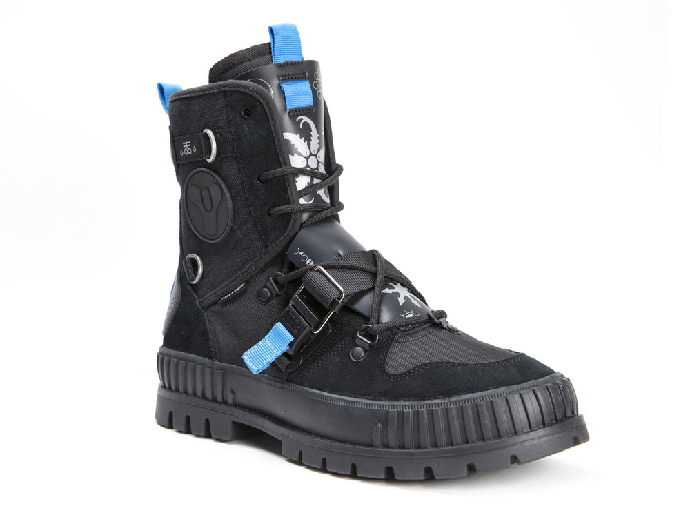 Palladium PALLASHOCK WITCH QUEEN X DESTINY Women's High Top Sneakers Black | Canada-1409