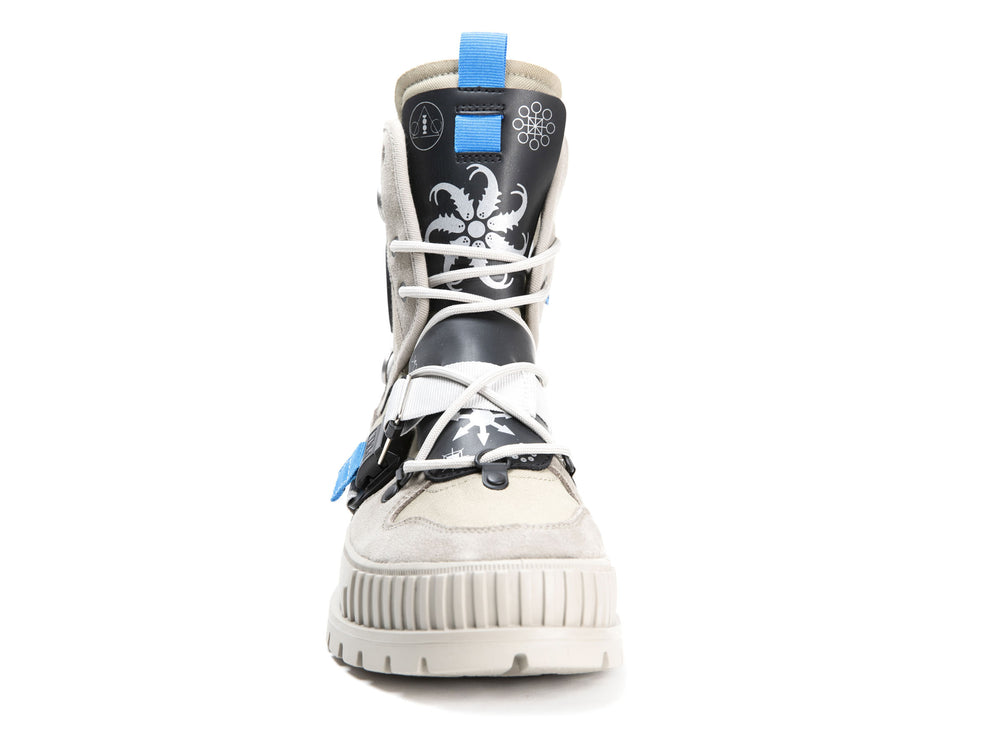 Palladium PALLASHOCK WITCH QUEEN X DESTINY Men's High Top Sneakers Dune | Canada-1702