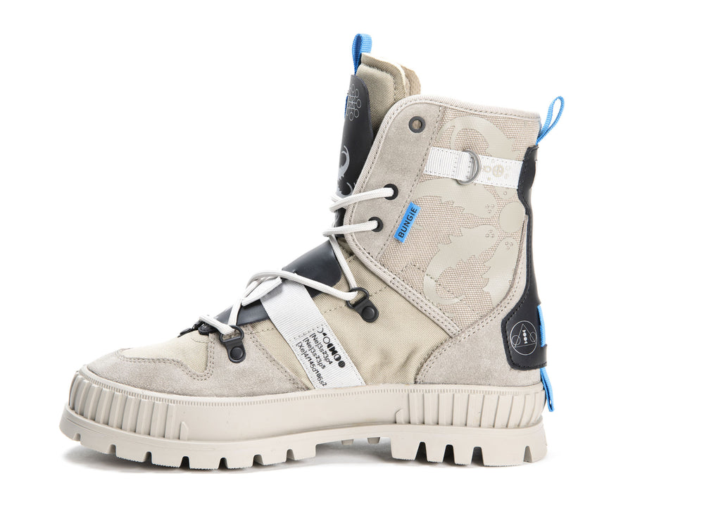 Palladium PALLASHOCK WITCH QUEEN X DESTINY Men's High Top Sneakers Dune | Canada-1702