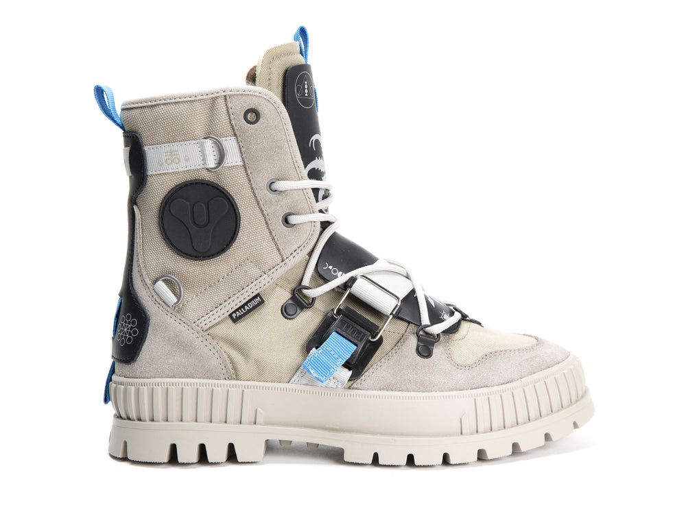 Palladium PALLASHOCK WITCH QUEEN X DESTINY Men\'s High Top Sneakers Dune | Canada-1702