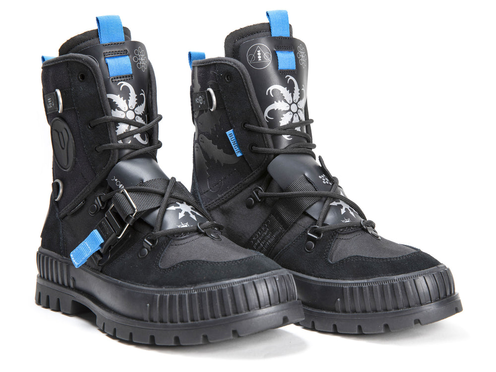 Palladium PALLASHOCK WITCH QUEEN X DESTINY Men's High Top Sneakers Black | Canada-2560