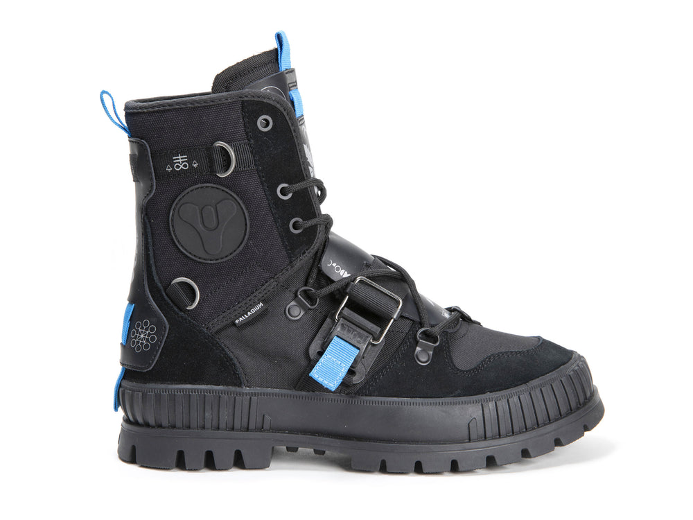 Palladium PALLASHOCK WITCH QUEEN X DESTINY Men\'s High Top Sneakers Black | Canada-2560