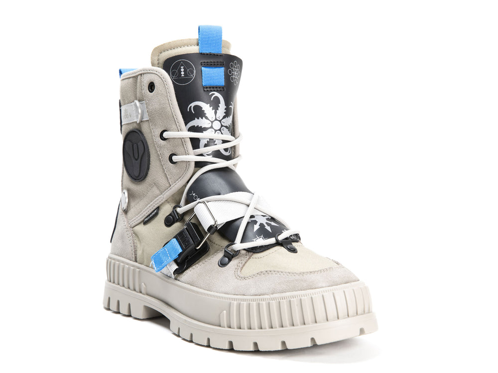 Palladium PALLASHOCK WITCH QUEEN X DESTINY Women's High Top Sneakers Dune | Canada-5748