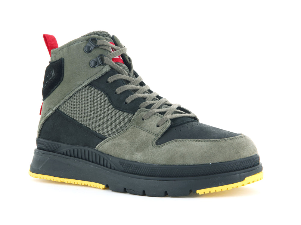 Palladium PALLASIDER HI METRO Men's Winter Boots Olive / Black | Canada-3854