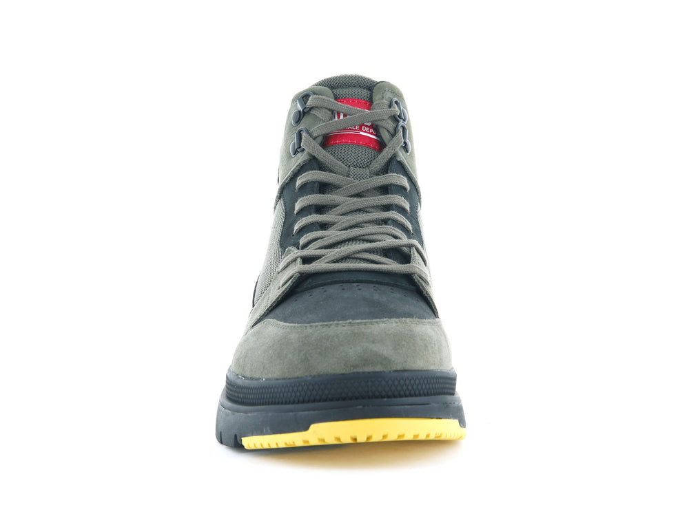 Palladium PALLASIDER HI METRO Men's Winter Boots Olive / Black | Canada-3854