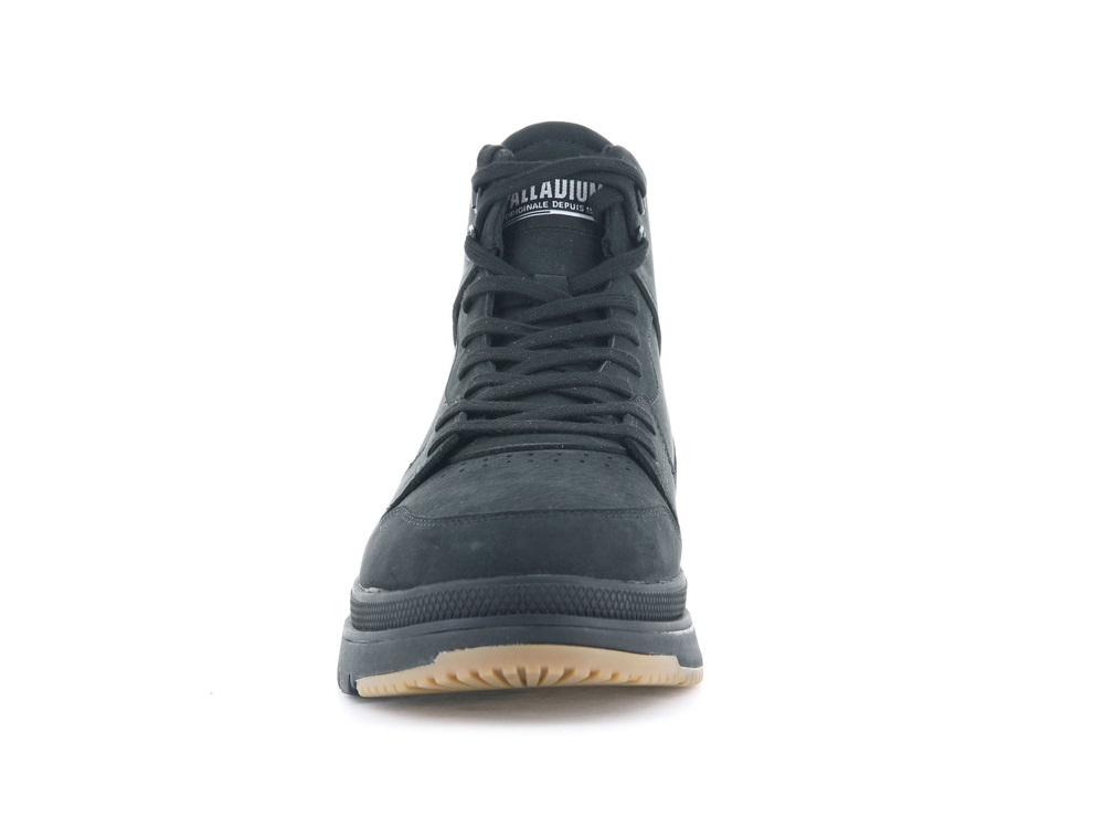Palladium PALLASIDER HI NUBUCK Men's Winter Boots Black | Canada-5437