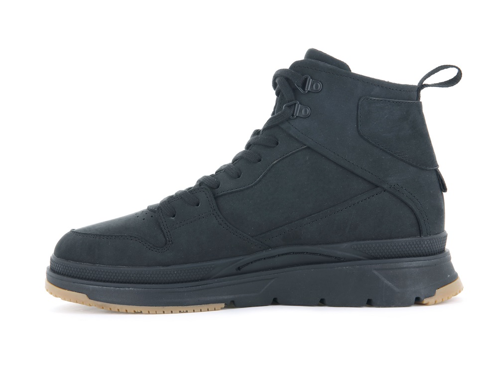 Palladium PALLASIDER HI NUBUCK Men's Winter Boots Black | Canada-5437