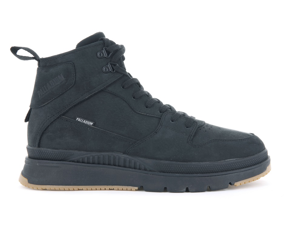 Palladium PALLASIDER HI NUBUCK Men\'s Winter Boots Black | Canada-5437