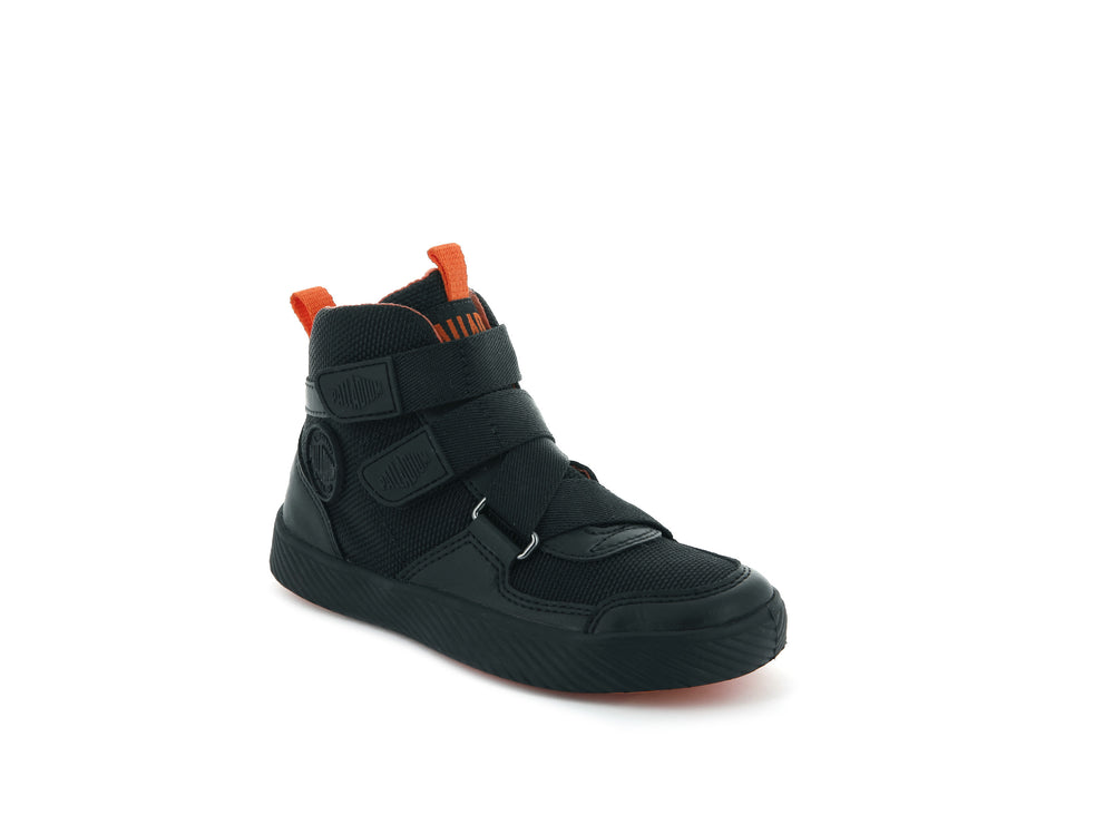 Palladium PALLASTREET MID ST Kids' Sneakers Black | Canada-3594