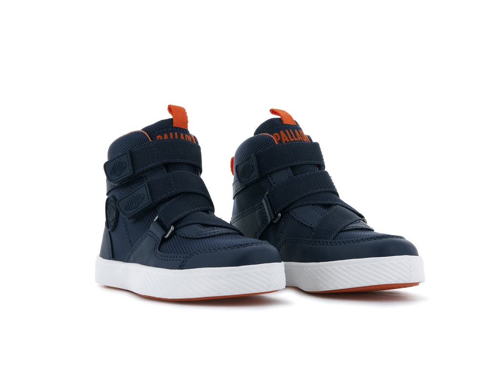 Palladium PALLASTREET MID ST Kids' Sneakers Indigo | Canada-4521