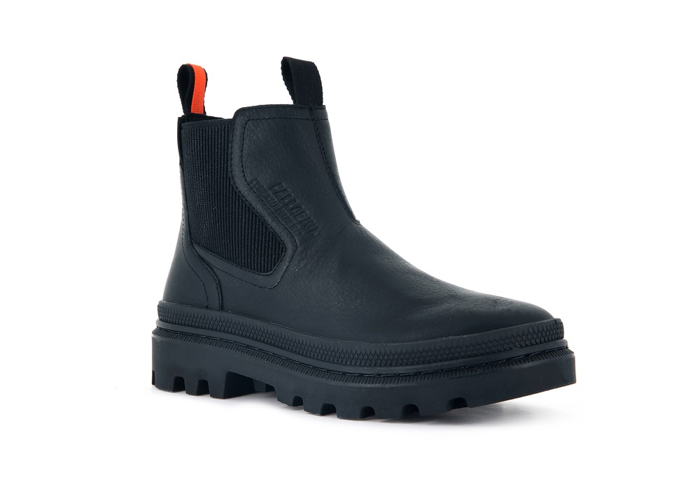 Palladium PALLATROOPER CHELSEA WATERPROOF Men's Chelsea Boots Black | Canada-1576