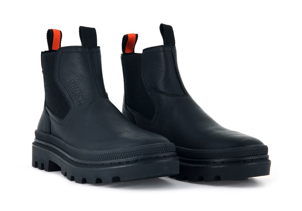 Palladium PALLATROOPER CHELSEA WATERPROOF Men's Chelsea Boots Black | Canada-1576